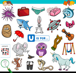 U is for educational game for children © Igor Zakowski