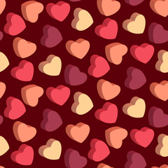 Heart shaped candies seamless pattern for valentines day design backgrounds or wrapping paper