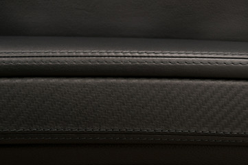 Leather background. Car interior detail.