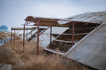 old abandoned tent