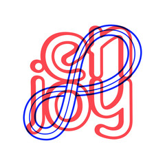 Fototapeta premium Hand draw endless time icon in doodle style for your design with lettering