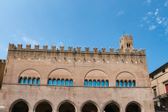 The majestic Palazzo dell'Arengo in Piazza Cavour.