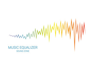 Vector equalizer element. Pulse music player sing