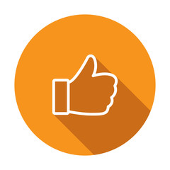 Like icon, gestures icon. Outline bold, thick flat style, 4px strokes rounder edges. Vector illustration