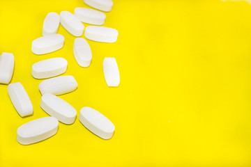 Isolated Collection Of Various Medical Tablets And Pills