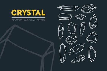 Crystal. Hand drawn crystal.