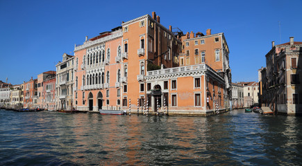 Fototapeta na wymiar Historical palazzo buildings in Venice, Italy