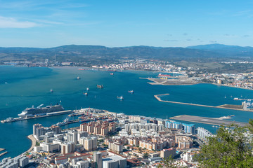 Fototapeta na wymiar View from rock of Gibraltar