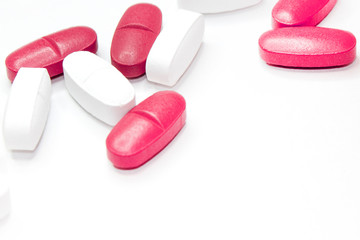 Isolated Collection Of Various Medical Tablets And Pills