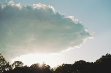 dramatic sky with clouds