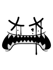 weinen traurig gesicht beißen zähne knirschen tot tod graffiti tropfen mund augen lustig comic cartoon clipart design