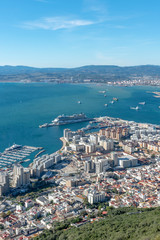 Fototapeta na wymiar British territory Gibraltar in Spain