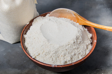 cereal flour in bowl