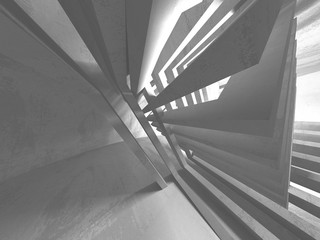 Obraz premium Concrete architecture background. Abstract empty dark room