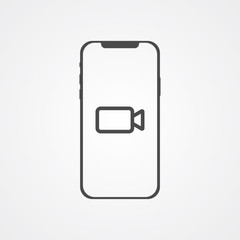 Video call vector icon sign symbol
