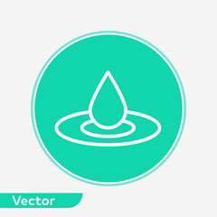 Fototapeta premium Waterdrop vector icon sign symbol
