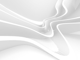 Futuristic White Architecture Design Background