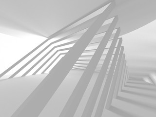Obraz premium Futuristic White Architecture Design Background