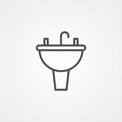 Obraz premium Basin vector icon sign symbol