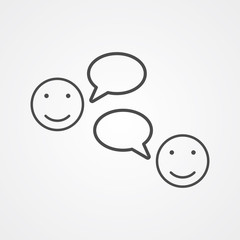 Chatting vector icon sign symbol