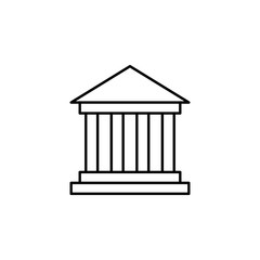 travel, museum outline icon. Element of travel illustration. Signs and symbols icon can be used for web, logo, mobile app, UI, UX