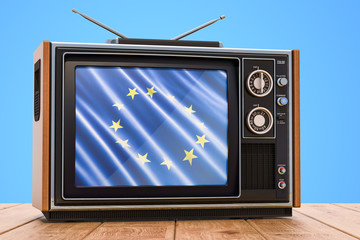 European Television concept, 3D rendering