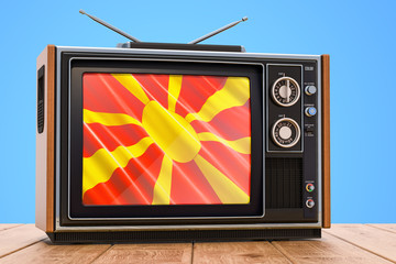 Macedonian Television concept, 3D rendering
