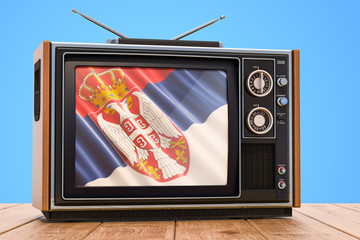 Serbian Television concept, 3D rendering