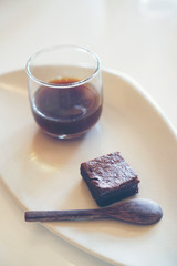 food and drink in cafe