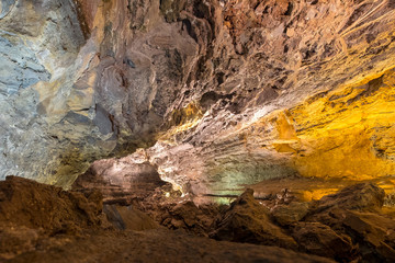 cave in the rock with lighting