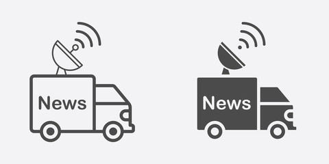 News van vector icon sign symbol