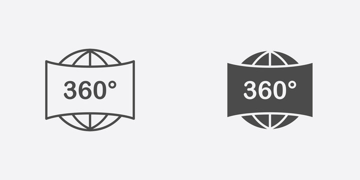 360 picture vector icon sign symbol