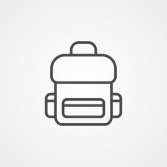 Backpack vector icon sign symbol