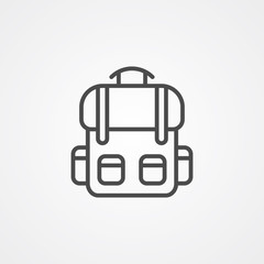 Backpack vector icon sign symbol © mehsumov