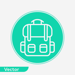 Backpack vector icon sign symbol