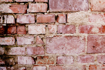 Weathered brick wall texture detail horizontal masonry