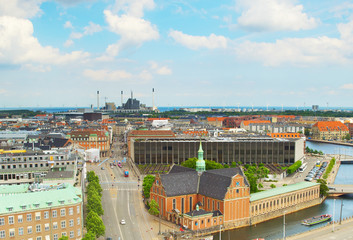 Fototapeta na wymiar Skyline Copenhagen. Denmark