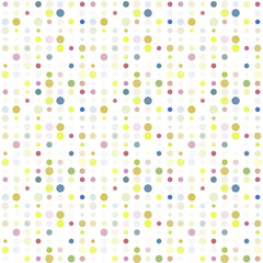 Seamless abstract pattern background with a variety of colored circles.