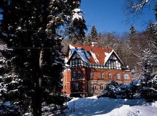 Miedzygorze, Poland: February, 2011 - Guesthouse "Gigant" in Miedzygorze