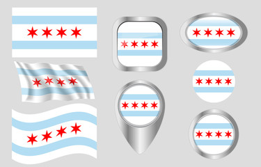 Flag of Chicago, Illinois
