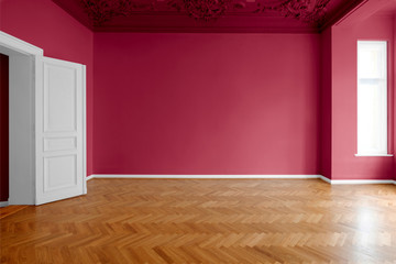 Wohnung, leeres Zimmer frisch gestrichen 