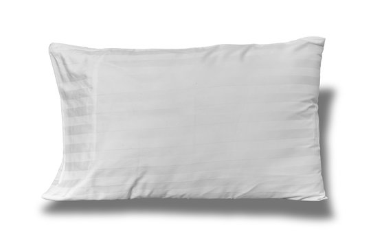 white pillow ,isolated on white background with clipping path.