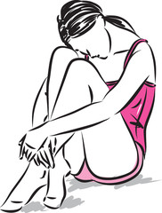 body care lady vector illustration