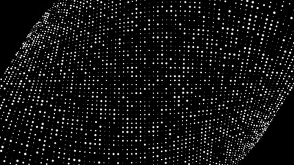 Music abstract background. Interweaving of atomic particles in space. Network connection structure. Big data digital background.3d rendering.