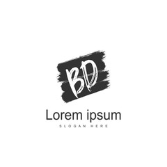 Initial BD Letter Logo Template Design