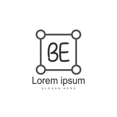 Initial BE Letter Logo Template Design