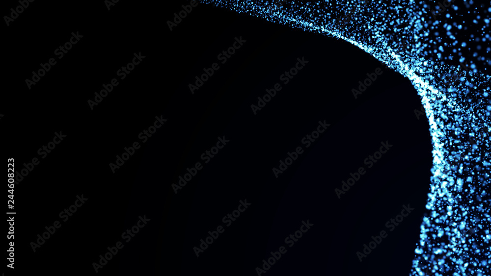 Poster music abstract background. interweaving of atomic particles in space. network connection structure. 