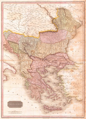 1818, Pinkerton Map of Turkey in Europe, Greece andamp, the Balkans, John Pinkerton, 1758 – 1826, Scottish antiquarian, cartographer, UK