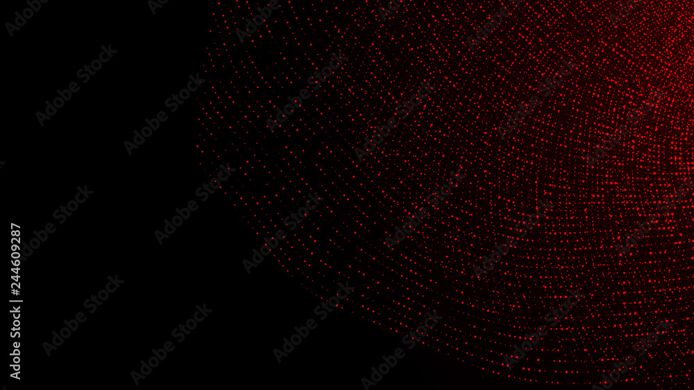 Aufkleber music abstract background. interweaving of atomic particles in space. network connection structure. 