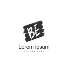 Initial BE Letter Logo Template Design